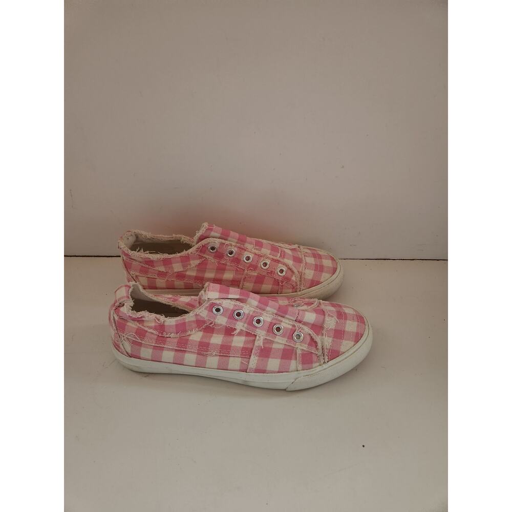 Corkys Babalu Pink & White Gingham Print Slip on Sneakers
Sz